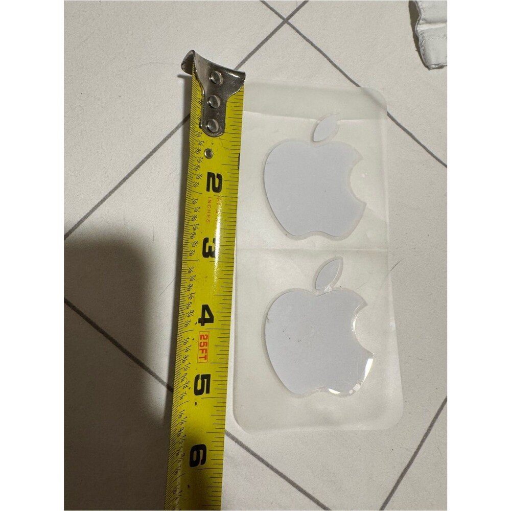 Two Apple Mac stickers